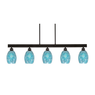 Barre d'éclairage 5 lumières Edge avec verre de fusion 5 po