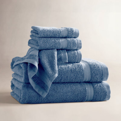 6-Piece Quick-Dry Cotton Towel Set