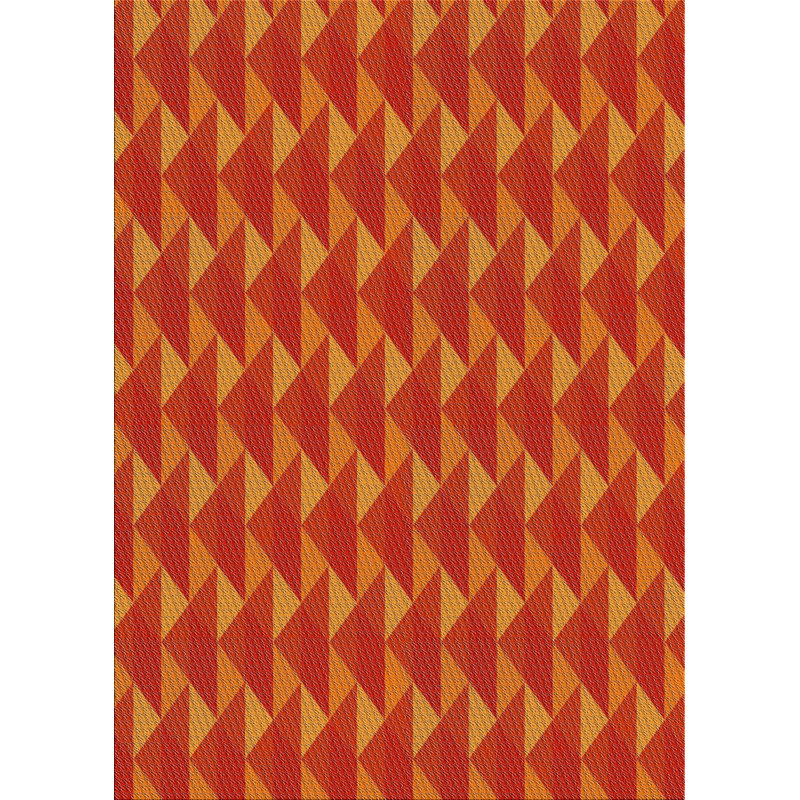 Tapis de zone orange à motif, Rectangle 2 pi x 3 pi