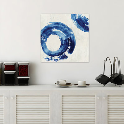(Rf070-A) Bleu argenté III, art moderne moderne