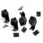 Matte Black Steel Double Door Barn Door Hardware Kit Standard Single-82929257