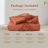 Solayne Boho Tufted Duvet Cover Set – Textured Geometric Pattern, Pumpkin Color, Corner Ties & Zipper Closure-111549005-111549003