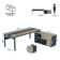 L-Shaped Metal Base Executive Desk