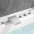 Waterfall Deck Mount Tub Faucet With Handheld Shower 5 Hole Bathtub Faucet Brass 3 Handle Tub Filler With Valve-108045813