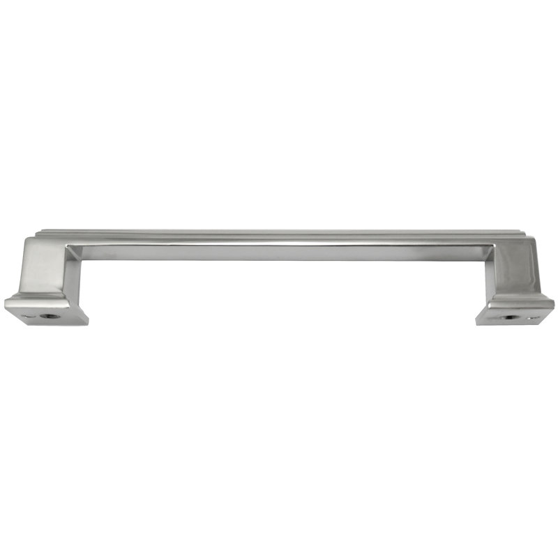 Beacon Hill Polished Nickel Rectangular Bar Pull with Mounting Hardware
