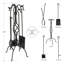 Ensemble d’outils de cheminée en fer forgé 5 pièces