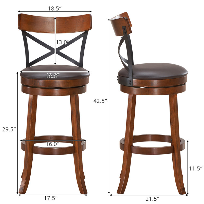 Tabouret de bar Laclair, 4, Tabouret de bar (hauteur d'assise de 29,5 po)