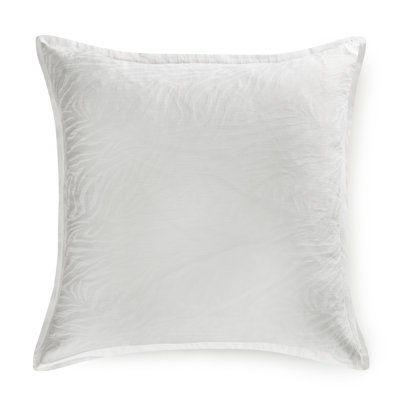 Waves Duvet Set – White Cotton and Linen | 1 Duvet Cover + Euro Shams | Inserts Not Included