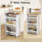 Ebern Designs 4-tier Rolling Storage Cart 8" Slim Kitchen Cart On Wheels With Open Shelves