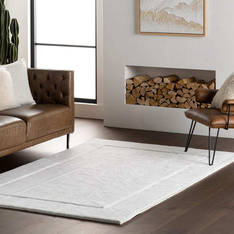 Nuloom Auralyn Solid Cloud Washable Area Rug, Rectangle 6' x 9'