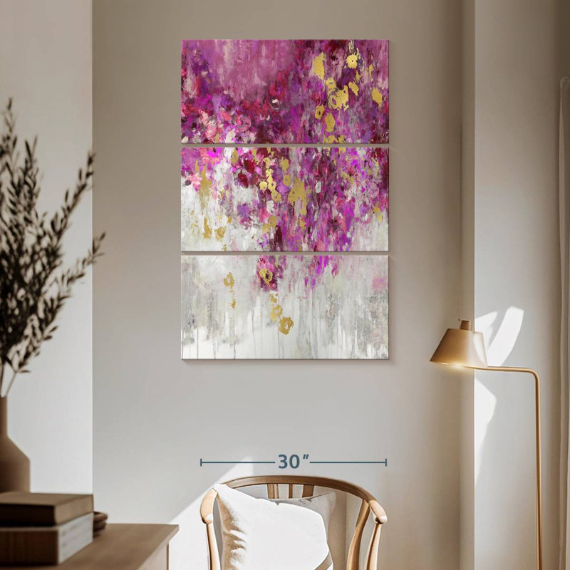 Avery Cascade Magenta, 65" H x 42" W
