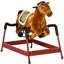 Cheval à bascule Spring sons réalistes bruns pour enfants de plus de 3 ans - L 39,25 po x l 23,5 po x H 30,25 po Polyester, métal, polypropylène 1 pièce cheval à bascule brun