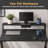 Small Folding Desk with Shelf,  2-Tier Compact Computer Table, Portable Study Workspace for Home Office