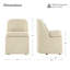 Chaise rembourrée avec housse lavable et roulettes-370145914