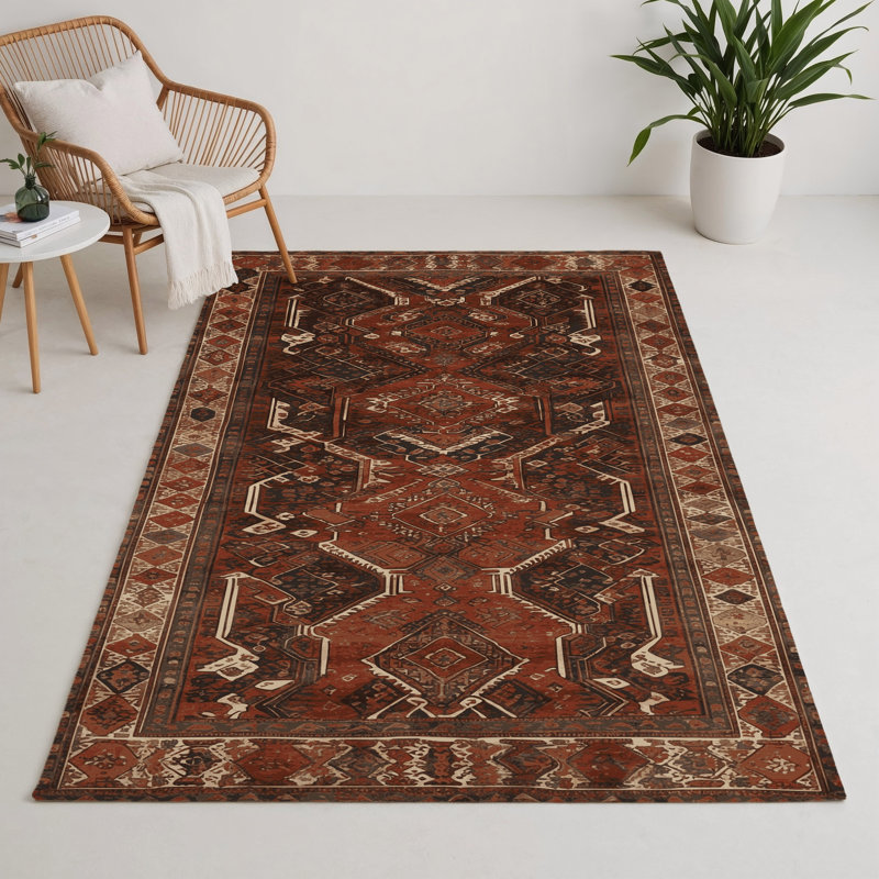 Tapis turc intérieur et extérieur brun, Rectangulaire 3 pi x 5 pi