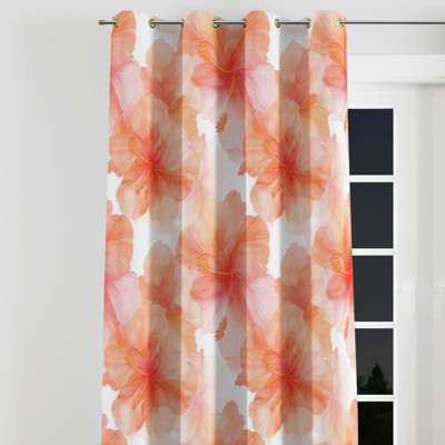 Rideaux Coastal pour chambre à coucher - Rideau à œillets floral Bahar - 1 panneau