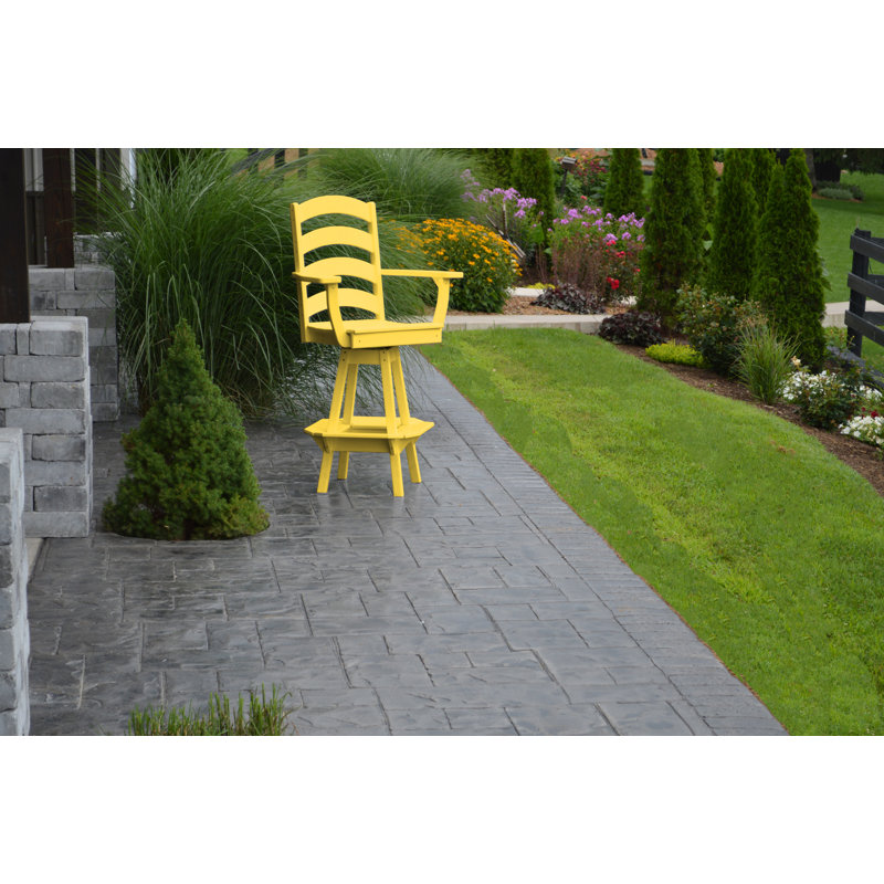 Tabouret de bar rotatif 29 po Nettie, Jaune citron