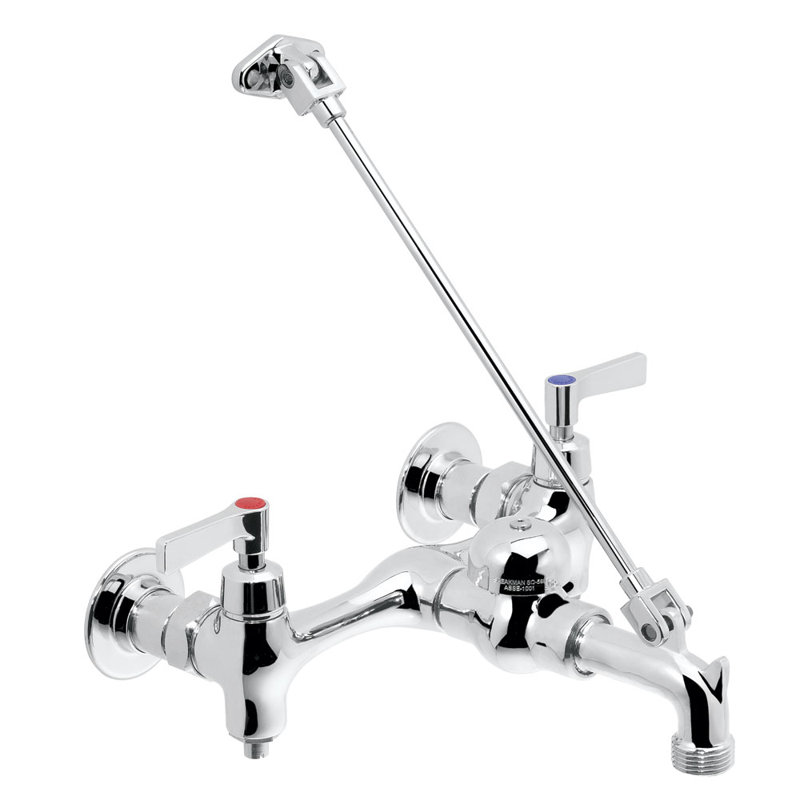 Robinet de lavabo utilitaire mural Commander Service, Chrome poli