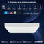  5 po Luminaire DEL encastré, montage en surface, 5CCT, 820 lumens, CRI90, angle de faisceau de 110 °, 10 W, à intensité variable, homologué Wet et homologué UL, garniture carrée mince-748450677