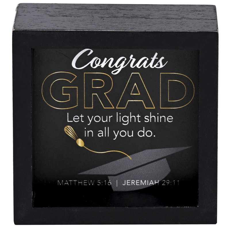 Tabletop 2 Sided Art Congrats Grad 4X4