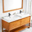 Lavabo de salle de bain rectangulaire encastré en céramique semi-encastré blanc 24 1/2 po