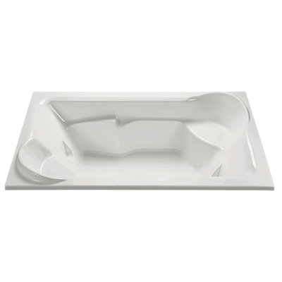 Siesta Drop in Soaking Acrylic Bathtub with Integrated Seat - 80 x 48