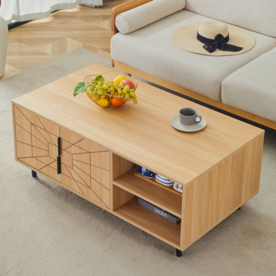 Table basse avec rangement en MDF Brock