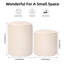 Ensemble de 2 tabourets de pieds ronds avec commode en velours pour table d'appoint rembourrée moderne-598828235