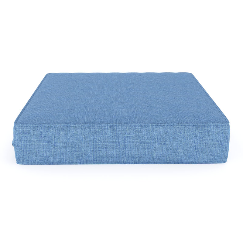 Sunbrella® Outdoor Ottoman Cushion, 3.5" H x 23.5" W x 20.5" D, Sunbrella® Cast Ocean