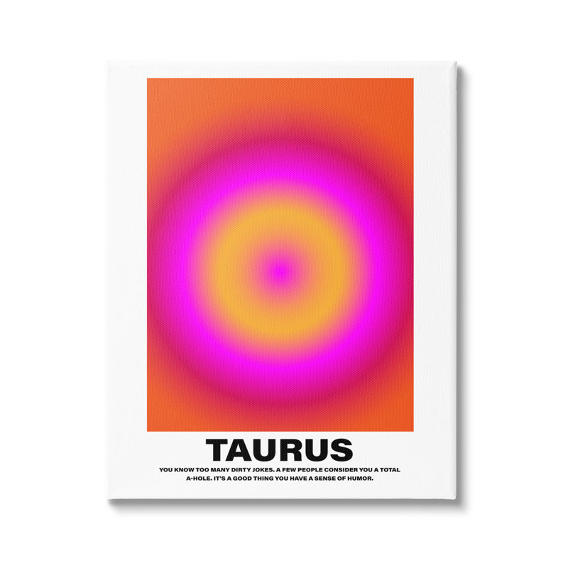 «Drôle d'astrologie sur toile» par House of Lulu, H 40 po x l 30 po x P 1,5 po