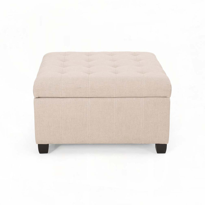 Francisville Upholstered Ottoman, Wheat