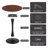 31.5" Round Dining Table With Black Pedestal Base，Mid-Century Modern Coffee Table With Mdf Table Top-843285507