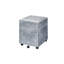 Faux Concrete & Silver File Cabinet, 3 - Grey Cabinet In Silver, Storage Solution