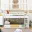 Lit simple blanc au-dessus d'un lit superposé bas, conception de maison avec - et lit sans effort, en forme de maison pour une chambre joyeuse