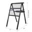 Échelle de pneu réglable et pliable, marchepied en acier noir durable, tabouret polyvalent pour accès au toit d'un véhicule utilitaire, camping et lavage de voiture