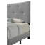 Grand lit en tissu gris Venacha
