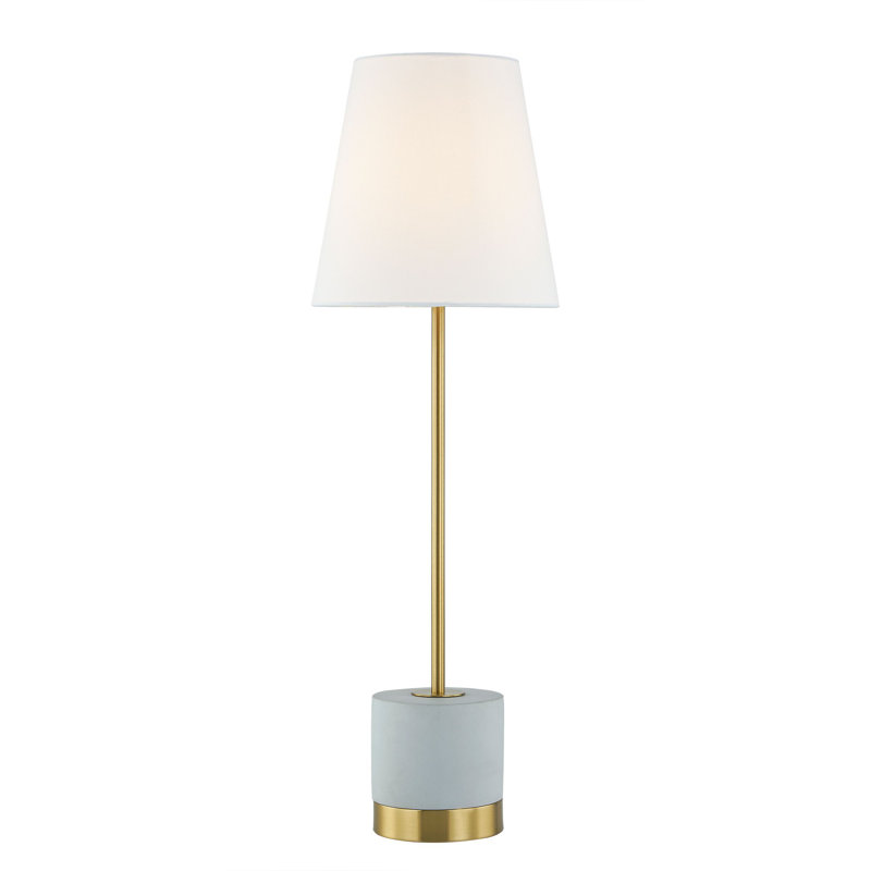 Lampe 28 po avec abat-jour en lin Billie, gris