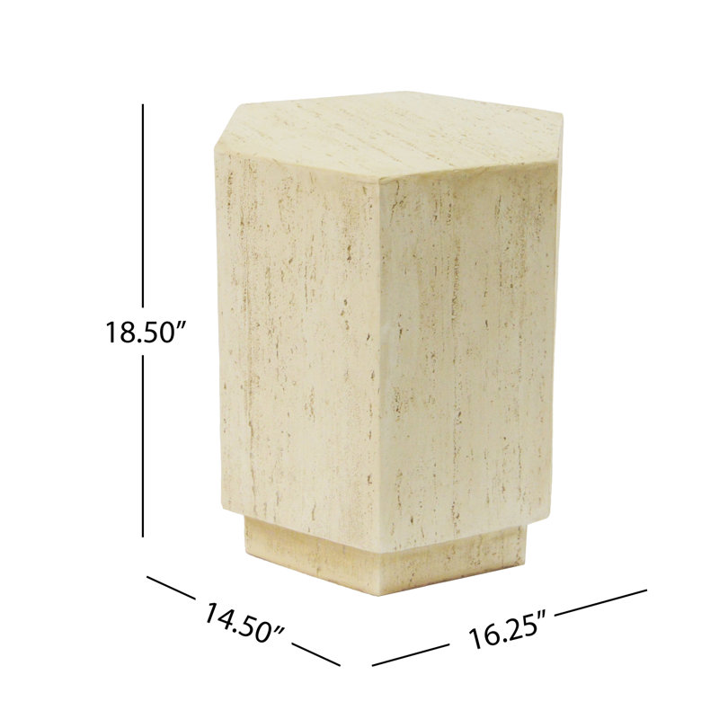 Mgo Hexagonal Archaistic Side Table With Unique Design, Perfect For Adding A Touch Of Elegance And Style To Any Room