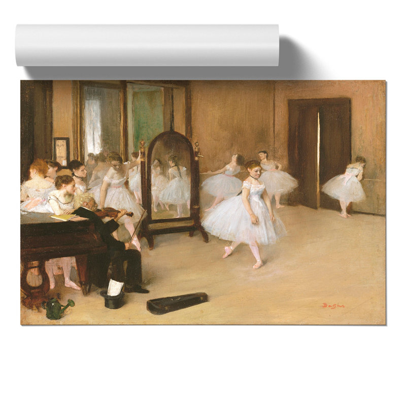 The Ballet Dancing Class by Edgar Degas - No Frame Painting, 21cm H x 30cm W x 0.1cm D