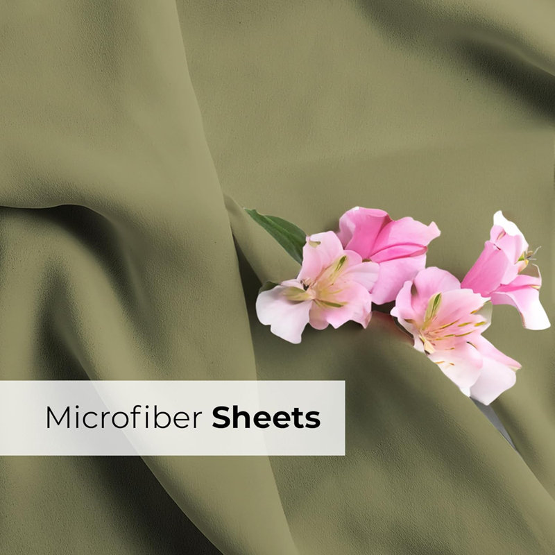 Sage Green Queen Deep Pocket Microfiber Sheet Set