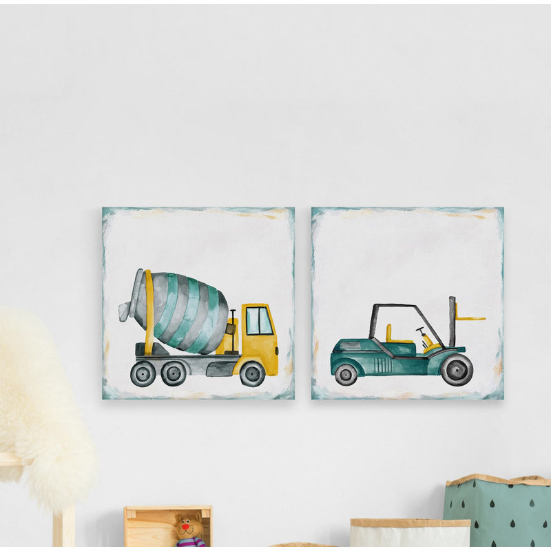 Ensemble de 2 reproductions d’art sur toile « mixer and lift »