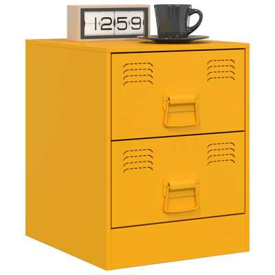34.5 cm W Steel Bedside Table