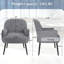 Fauteuil d'appoint en velours, fauteuils de salon rembourrés modernes, fauteuil simple de luxe avec pieds en métal, fauteuils demi-tonneau confortables