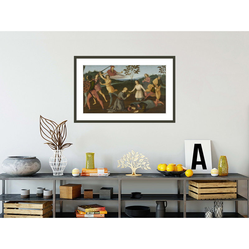 St. Jerome Saving Sylvanus and Punishing the Heretic Sabianus by Raphael -Framed Giclee Print, 27.31" H x 41.5" W
