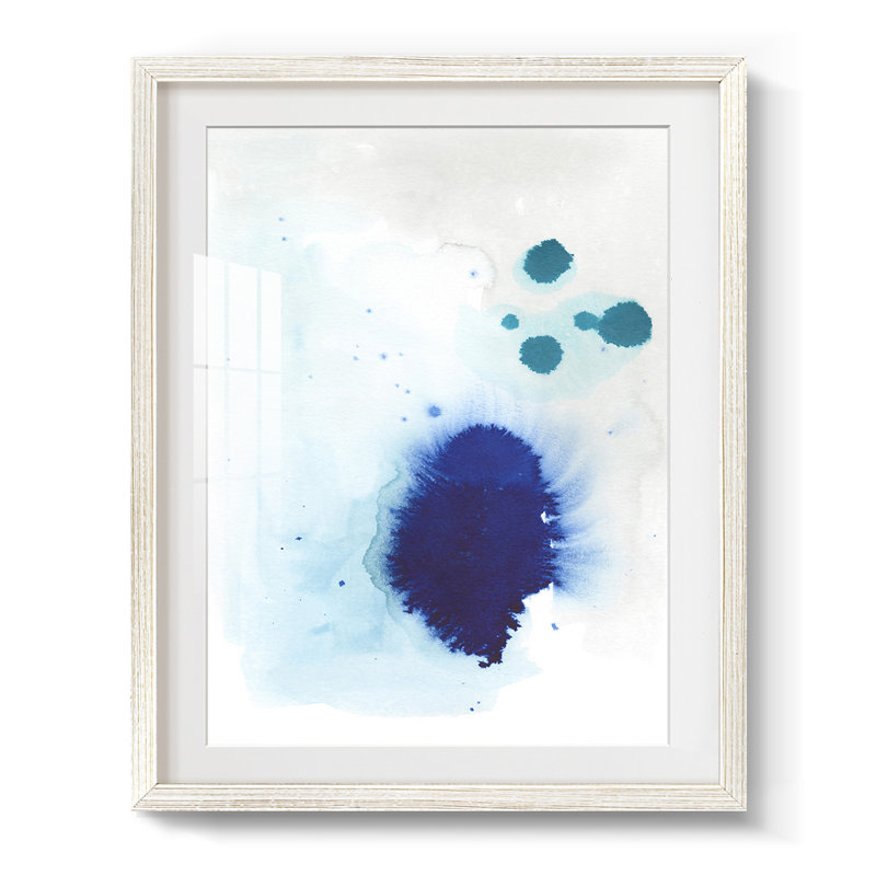 Spare Blue I - Impression encadrée, H 28,5 po x l 20,5 po, Blanc