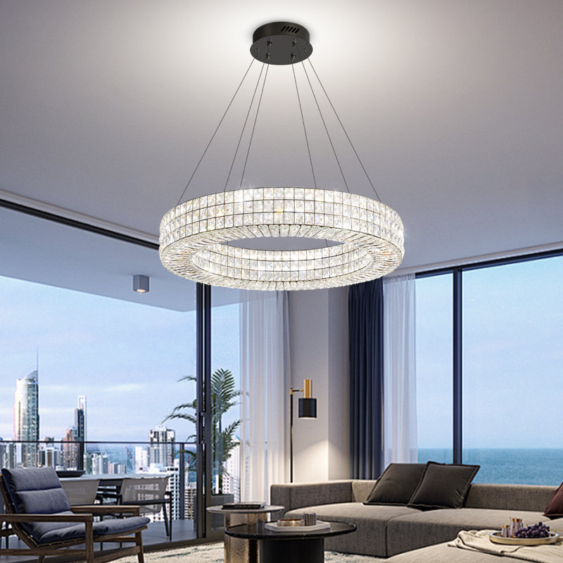Lustre en cristal Wakeisha, L 24 po x l 24 po x H 118 po