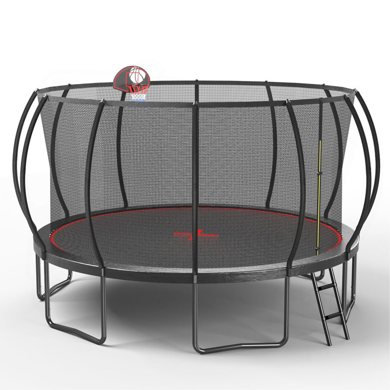 16FT trampoline Pumpkin- Black Red-Upgrade