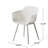 White Polypropylene Lotus Chair For Outdoor Use - Weather , Stable Frame, Perforated Diamond Pattern Chic Seating Dining Furniture With Resistance, Frame & Fashionable Design