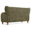 Chaises d'appoint modernes, causeuse en chenille vert olive, dossier incurvé pour la maison