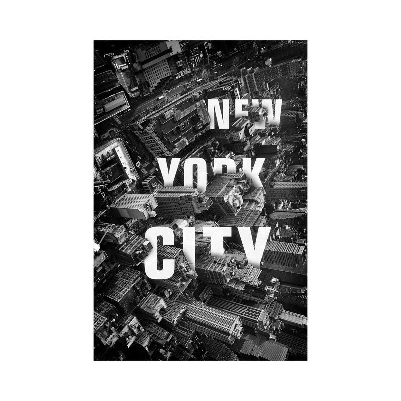 NYC Text by Vin Zzep - Wrapped Canvas Gallery-Wrapped Canvas Giclée, 30.48cm H x 20.32cm W